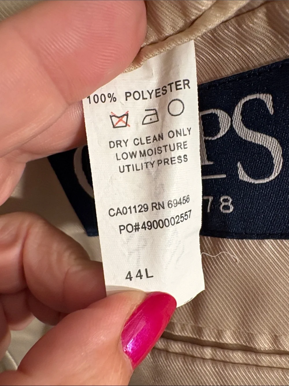 Chaps Light Beige Suede Blazer Jacket